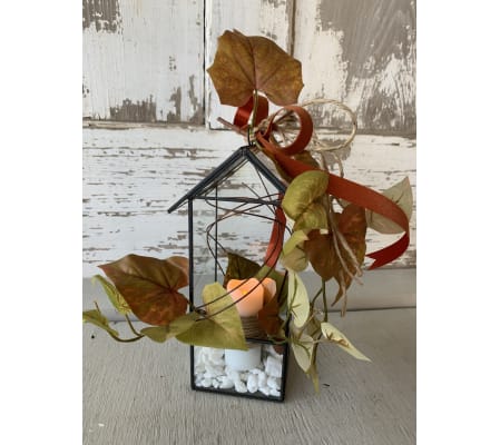 White Stone Tall Farmhouse Lantern