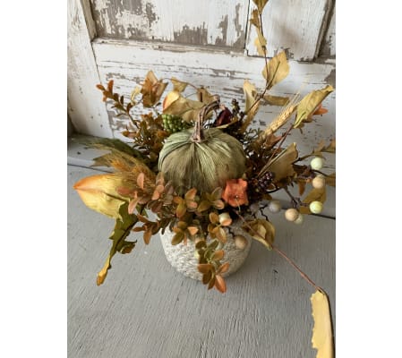 Fall Pumpkin Arrangement in Basket
