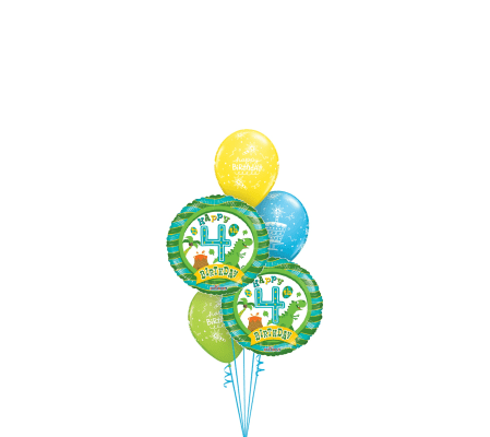 4th Birthday Boy Classic Balloon Bouquet