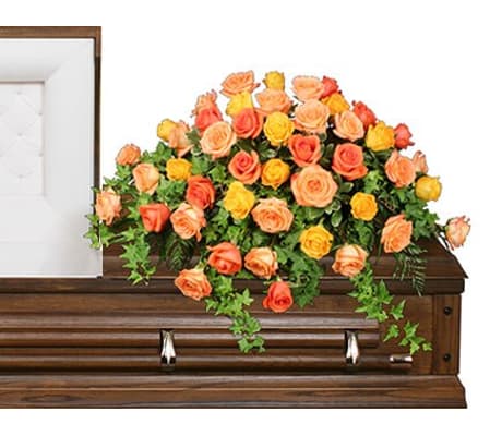 Beautiful Rose Benediction Casket Spray