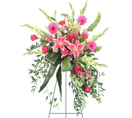 Gateful Heart Standing Casket Spray
