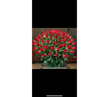 Large Red Rose Vase