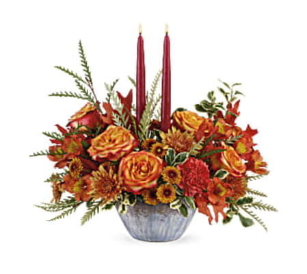Bountiful Blessings Two-Candle Centerpiece