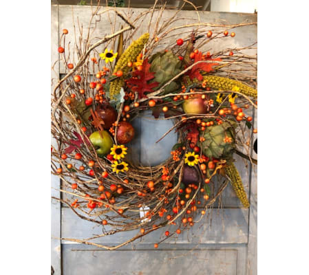 Twiggy Fall Silk Wreath