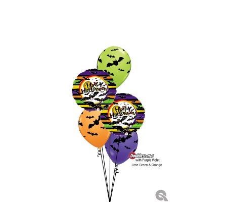 Batty for Halloween Classic Confetti Balloon Bouquet
