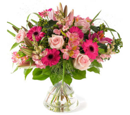 Perfectly Pink Euro Handtied Bouquet