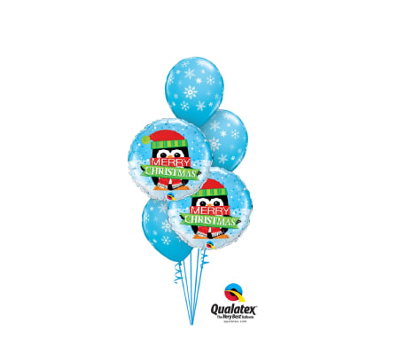 Penguin Merry Christmas Classic Balloon Bouquet