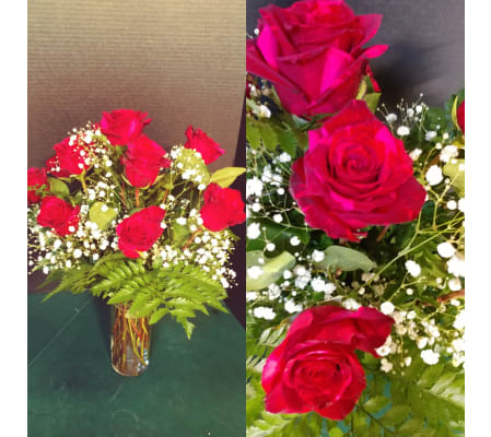 Dozen Exotic Red Roses