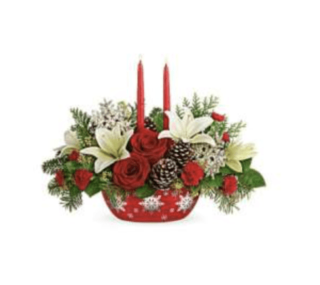 Snowflake Treasures Table Centerpiece