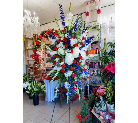 Patriotic Honor Standing Spray