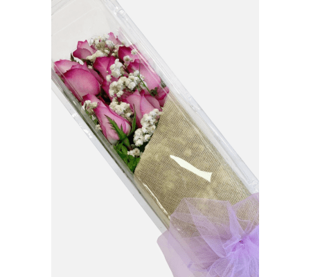 Purple Boxed Roses