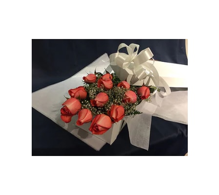 Dozen Orange Roses Boxed