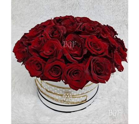 Channel Roses in a Couture Box