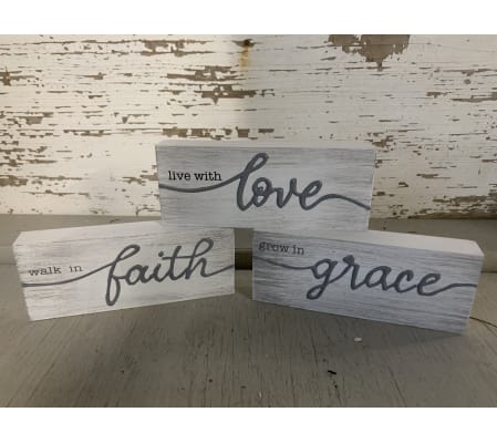Hope, Peace, Grace, and Joy Signs