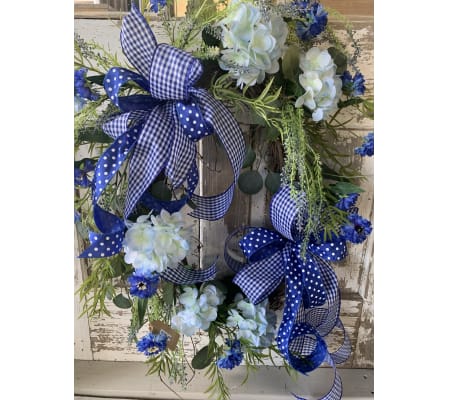 Vibrant Blue Wreath