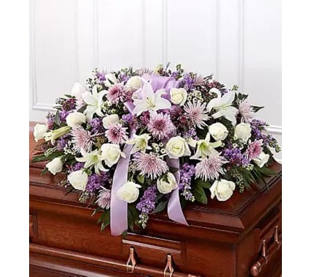Lavender Fields Casket Spray