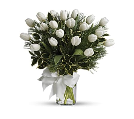 A spray of white tulips