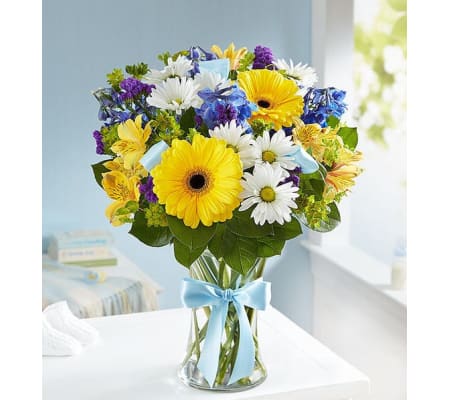 Sweet Blue & White Baby Boy™ Arrangement