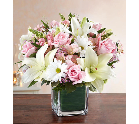 Delicate Pink Cube Arrangement