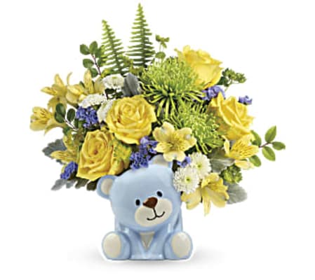The Joyful Blue Bear Bouquet