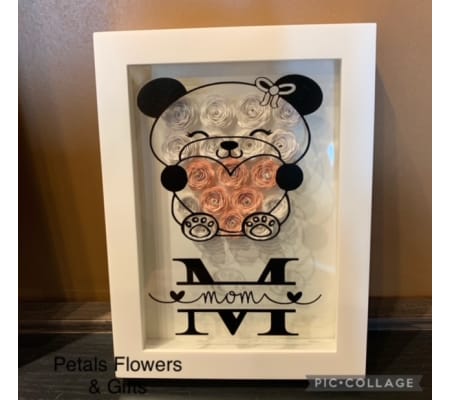 Mum Bear Rose Shadow Box