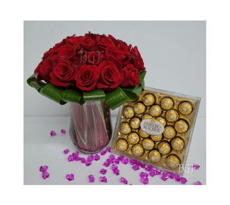 Luxurious Roses and Chocolate