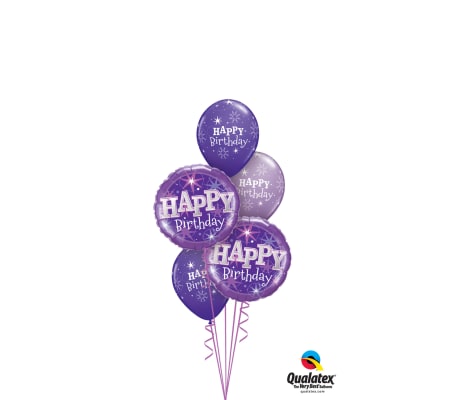 It's A Purple Birthday Classic Balloon Bouquet