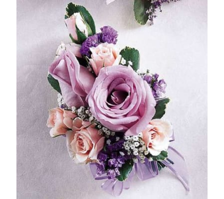 Pink and Lavender Roses Corsage