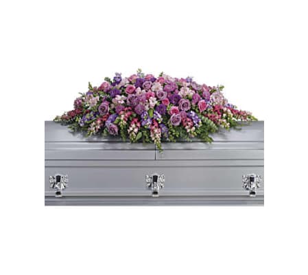 Shades of Lavender Casket Spray