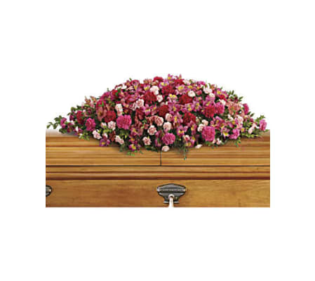 Visions and Shades of Pink Casket Spray