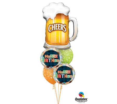 Cheers to Your Birthday Cheerful Balloon Bouquet