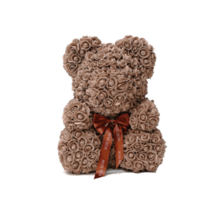 Chocolate Brown Rose Bear