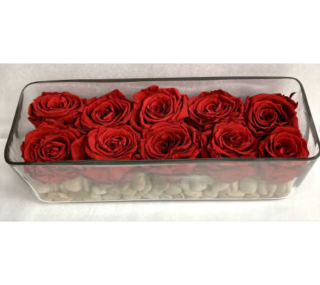 Forever roses in  vase