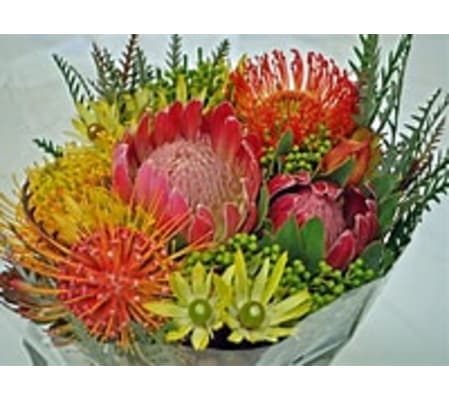 Wrapped Tropical Flower Bouquet