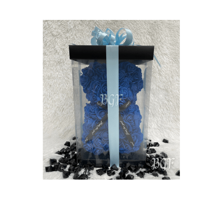 Small Blue Rose Bear Glamour (Artificial Rose Petals)