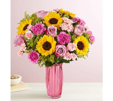 Sunflowers and Pink