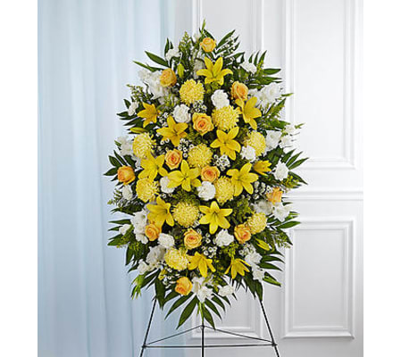 Yellow White Standing Spray