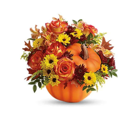 Teleflora's Warm Fall Wishes Flower Arrangement