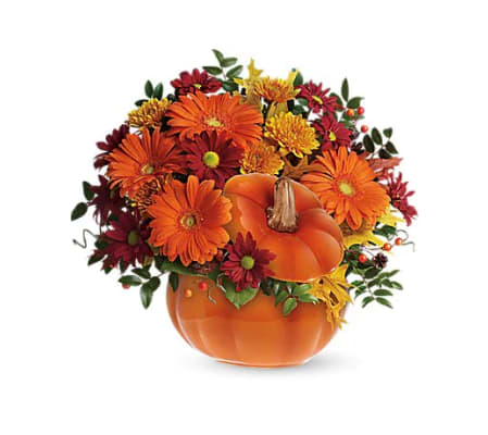 Teleflora Country Pumpkin Flower Arrangement