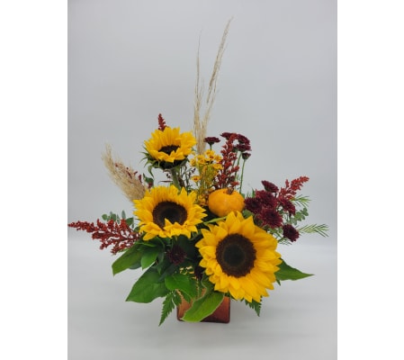 Fall Shimmer Cube Vase