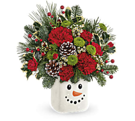 FESTIVE FROSTY BOUQUET BY TELEFLORA