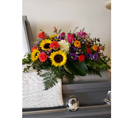 Gathered Garden Style Casket Spray