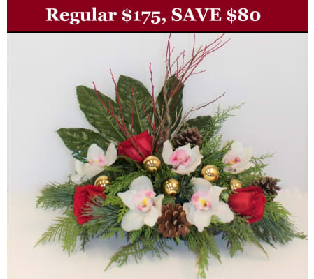 Holiday Orchids Centrepiece