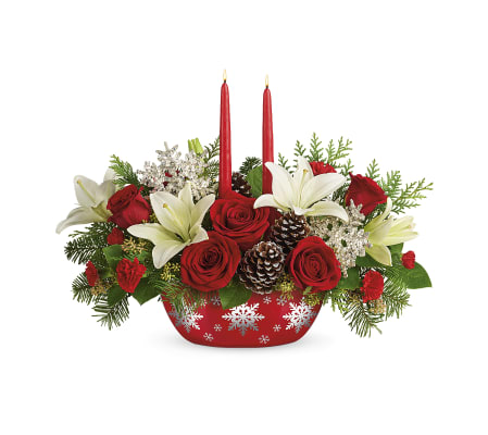Snowflake Treasures Centerpiece (Teleflora)
