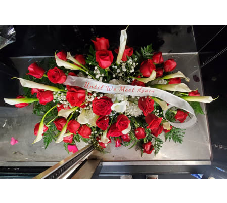 Until We Meet Again Casket Spray