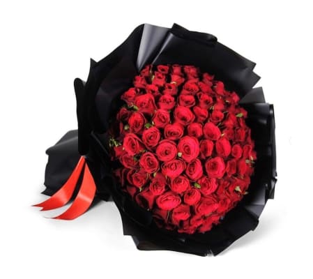Black Wrapped Roses