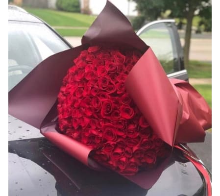Red Wrapped Roses