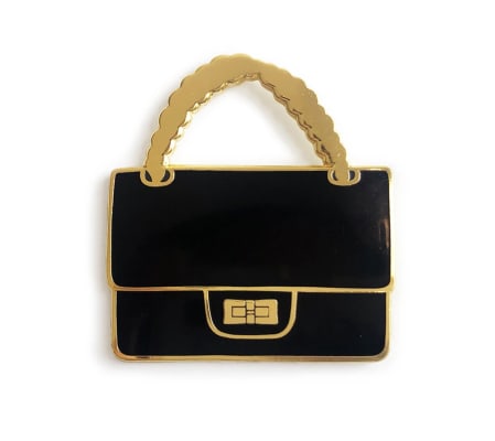 Black Chain Bag Enamel Pin