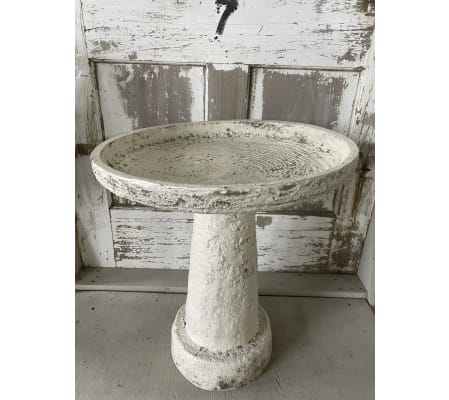 Tan Stone Bird Bath