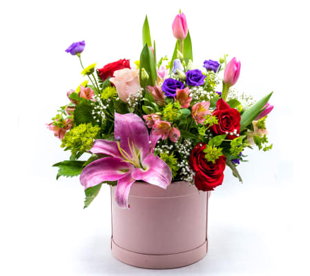 Pretty In Pink Box Flower